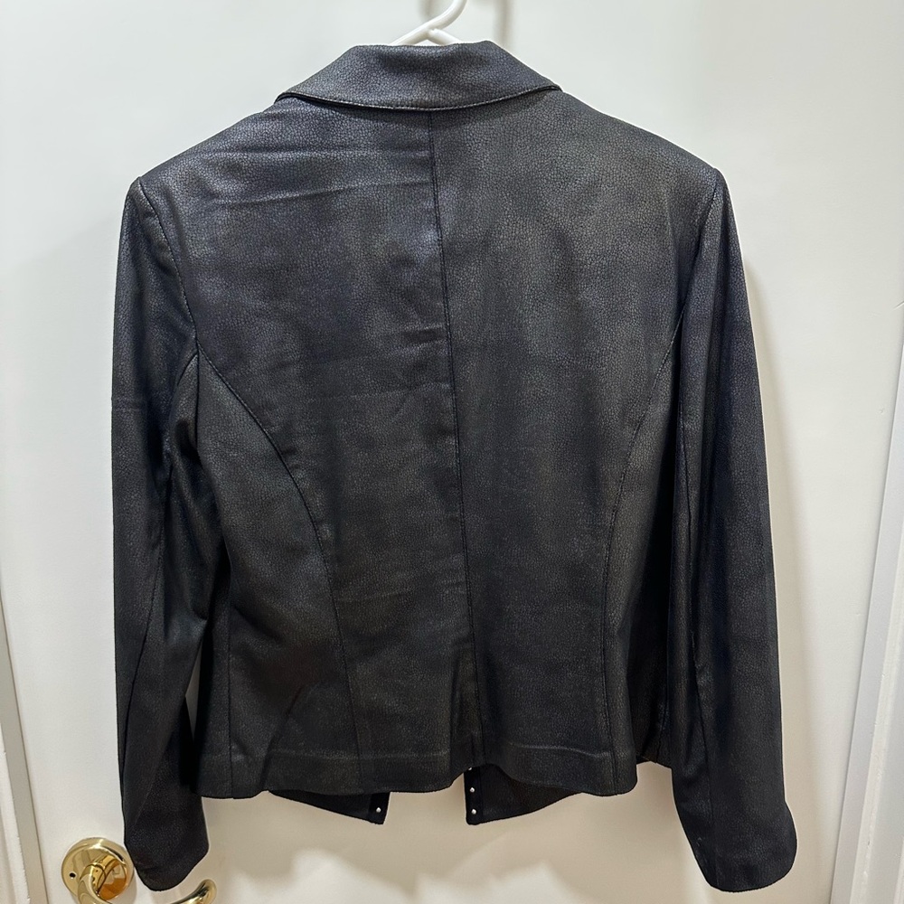 Black leather like jacket with silver studs